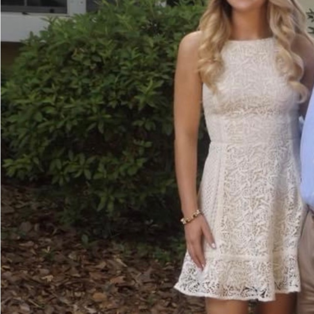 Cream/white lace dress
